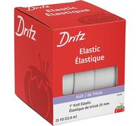 Dritz Élastique à Tricoter - 2,5 m x 22,9 m - Blanc - 2,5 cm x 22,9