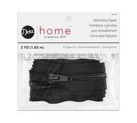 Dritz Home 44248 Fermeture Éclair en Nylon pour Tissu d'ameublement, 183 cm, Noir