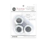 Dritz Home Lot de 8 œillets de Rideaux en Plastique Argenté brossé 2,5 cm