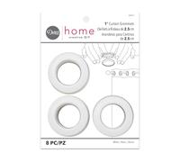 Dritz Home Lot de 8 œillets de Rideaux en Plastique Blanc 2,5 cm