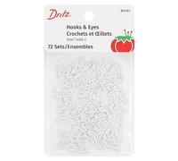 Dritz Hooks & Eyes White Fixations, Blanc, Size 2, 72 Sets