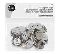 Dritz Lot de 12 boutons-pression carrés magnétiques en nickel 1,9 cm