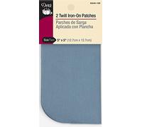 Dritz Lot de 2 écussons thermocollants sergés 55240-15D, bleu clair, 12,7 x 12,7 cm