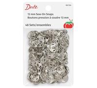 Dritz Lot de 48 boutons pression à coudre en nickel Taille 3