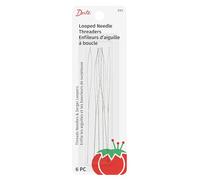 Dritz Lot de 6 enfile-Aiguilles à Boucle 252, Argent, 4 UK