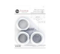 Dritz Lot de 8 œillets de Rideau, argenté brossé, 4 cm