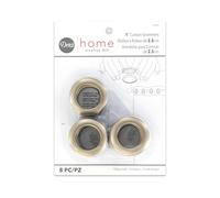 Dritz Lot de 8 œillets de Rideau en Plastique de 2,5 cm de diamètre intérieur, Or Antique