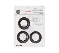 Dritz Lot de 8 œillets de Rideau, Marron, 2,5 cm