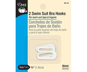 Dritz Maillot de Bain Soutien-Gorge Crochets - Blanc - 3/10,2 cm - 2 CT.