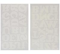 Dritz Tissu Doux Troupeau Lettres thermocollant Cooper-White 3,8 cm