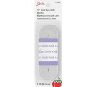 Dritz Tricot élastique, polyester, blanc, 0,6 cm x 2,7 m