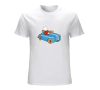 Drive A Car Unique Rupert Bear Men's Cotton T-Shirt White Shirt Top Tee L