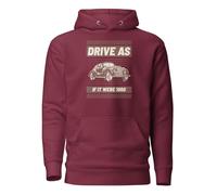 Drive As if It were 1960 Classic Vintage Cars Sweat à capuche unisexe pour adulte, bordeaux, 3XL