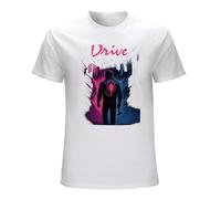 Drive Movie Poster Ryan Gosling Men's Short Sleeve Cotton Shirt for Sport Size L