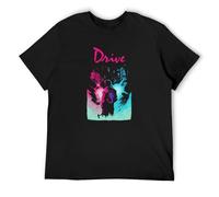 Drive Movie Poster Ryan Gosling T-Shirt Black Short Sleeves T-Shirt Men Clothing Black M