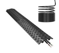Drive Over Cable Protector, Walkway Power Lines Protector, 39.37x51.18x0.79 inches Heavy Duty Waterproof Design and Slip Resistant, Cables Ramp Cover for Garden, Garage