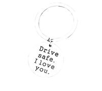 Drive Safe I Love You Porte-clés, Mini Soft Keychain Bag Hanging Car Phone Ornament Doll Decor Girls Boys Gift - Silver New Released and Popular