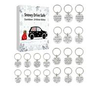 Drive Safe Keychain Advent Calendars - 24-Day Car Key Ring Countdown, Fun Seasonal Gift for Dad, Husband, Son, Drivers, Commuters, New Car Owners, Young Adults, and Travelers