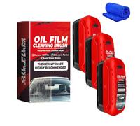 Drivecarjoy Glass Cleaning Board, Bloame Glass Cleaning Board for Windshield, Invisposture Glass Cleaner, Automotive Oil Film Cleaning Brush, Universal Glass Cleaning Wipe Board, for Car Window (3Set)