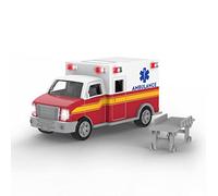 DRIVEN by Battat - Ambulance, 20 cm - Ambulance jouet - Camion jouet avec lumière et son - Camions de sauvetage et jouets pour enfants - Pièces mobiles - 3 ans et +