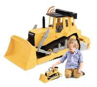 Driven by Battat - Bulldozer de Milieu de Gamme Jaune - Jouet de Construction pour Enfants - Véhicule Jouet Bulldozer pour Tout-Petits et Enfants - 3 Ans et +