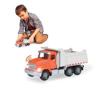 Driven by Battat - Camion Benne de la Série Micro - Véhicules de Chantier et Construction avec Benne, Lumières et Sons - Jouets pour Enfants de 3 Ans et Plus