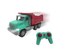Driven by Battat - Camion-Benne télécommandé, 18 cm Camion à Benne Jouet avec télécommande - Camions de Chantier pour Enfants - Lumières et Sons - 3 Ans et +