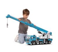 Driven by Battat - Large Toy Crane Truck for Kids - Jumbo Toy Construction Vehicle - Lights & Sounds - Movable Parts - 3 Years + - Euro Cab Crane Truck, Jumbo