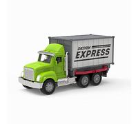 Driven by Battat - Micro Camion Porte-conteneurs avec lumières et Sons - Petit véhicule Porte-conteneurs - Camion Jouet réaliste pour Enfants - Pièces Mobiles, 3 Ans Plus
