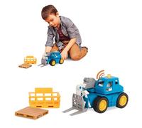 Driven by Battat - Micro Grue télescopique - Caisse, Panier, lumière et Son - Camions et Jouets de Construction pour Les Enfants de 3 Ans +