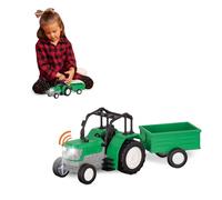 DRIVEN by Battat - Tracteur, 20 cm - Petit tracteur et remorque - Véhicule agricole pour enfants - Lumières et sons - Pièces mobiles - 3 ans et +