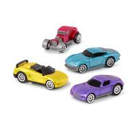 Driven by Battat - Turbocharge - Véhicules de Traction à turbocompresseur - Ensemble de Jouets avec 4 Voitures - Jouets et Jeux de Voitures de Course pour Enfants - 3 Ans et +