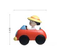 (Driver Girl)Autocollant magnétique réfrigérateur Mickey Mouse Chibi Maruko Chan Drive A Car résine