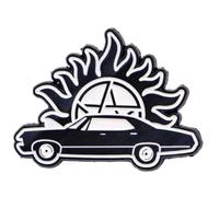 Driver Picks the Music Shotgun Shuts His Cakehole Supernatural Baby Car Dean Winchester TV Show Fantasy Horreur Drama Magic Badge en émail 3,3 cm