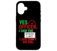 Driver Police Mechanic Humour Meme Funny Sarcastic Saying Coque pour iPhone 16