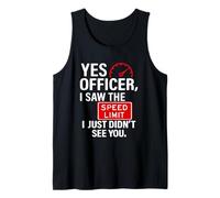 Driver Police Mechanic Humour Meme Funny Sarcastic Saying Débardeur
