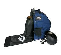 Driver13 Sac à dos de luxe pour bottes d'équitation, avec compartiment pour casque, 35 x 30 x 60 cm, bleu marine