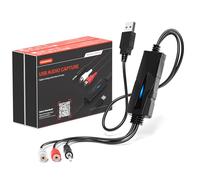DriverGenius AudioXfer Carte Capture Audio USB2.0 - Capturez Audio de Cassettes/vinyles/MD Via 3,5 mm/RCA pour Passionnés de Musique et Podcasteurs | Compatible PC, Mac et Linux (2 Pièce/Paquet)