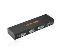 DriverGenius Industriel 3+1 Port Convertisseur USB2.0 vers RS232 (DB9) - Adaptateur 9-Broches (D-sub) Mâle x3 + 9-Broches DB9 Femelle x1, Compatible macOS 15 et Windows 11