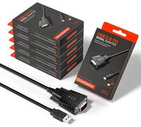 Drivergenius Serialedgex Série Convertisseur Usb Vers Rs232 Série (Db9) Avec 3 X Leds De Surveillance - Compatible Avec Windows 11 Et Macos 15¿Usb232A-B-A, 6 Pièces/Paquet¿[Z3283]