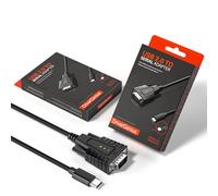 DriverGenius SerialEdgeX Série | USB-C à Série/RS232 Câble Adaptateur (1-Port) - 3 x LED (TX, RX, PWR) - Compatible avec Windows 11, macOS 15【USB232A-B-C, 2 Pièces/Paquet】