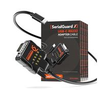 DriverGenius SerialGuardX Series | Lot de 4 Adaptateurs USB-C vers RS232 DB9 Série (Port COM), FTDI, RS232 à Brochage Complet, 9 LED d’Indication, pour Systèmes de Contrôle et Intégration