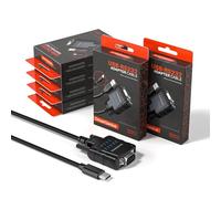 DriverGenius SerialPulseX | Convertisseur USB-C vers RS232 Série (DB9) avec 9 x LEDs de Surveillance - Compatible avec Windows 11, macOS 15 【USB232A-E-C, 6 Pièces/Paquet】