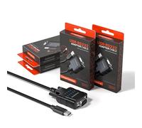 DriverGenius SerialPulseX | Convertisseur USB-C vers RS232 Série (DB9) avec 9 x LEDs de Surveillance - Compatible avec Windows 11, macOS 15 【USB232A-E-C, 4-Pcs/Lot】