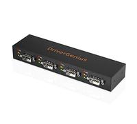 DriverGenius SerialQuadX USB vers 4 Ports RS232/Série - 4X DB9 Mâles pour Automatisation Industrielle et Surveillance, Boîtier Métallique, Compatible macOS 15 et Windows 11 (4XRS232)