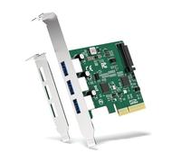 DriverGenius Turbo-X Série Carte PCIe USB 3.2 Full-Height (3 Ports USB-A) - Carte D’Extension USB 10Gbps pour PC De Bureau, Compatible PCIe X4/X8/X16, Windows 11/10 & Linux, avec Équerre Low-Profile