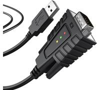 Drivergenius Usb232A-B-A Adaptateur Usb Vers Rs232 Série (Db9) Avec 3 X Leds De Surveillance - Compatible Avec Windows 11 Et Macos 15[Z3280]