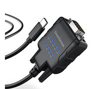 DriverGenius USB232A-E-C | Adaptateur USB-C vers RS232 Série (DB9) avec 9 x LEDs de Surveillance - pour La Programmation PLC, La Collecte De Données | Compatible avec Windows 11, macOS 15