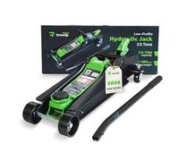 DRIVEUPTOOLS Cric hydraulique compact de 2,5 tonnes à profil bas - Portée de levage de 8,5 à 38,1 cm - Cric de voiture en acier robuste pour voitures et VUS - Outil fiable de garage et d'atelier de