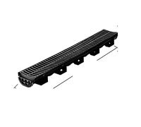 Driveway Trench Drainage Kit System Channel Drain With Plastic Grate 4-6 Pack HDPE Grille Black Garage Floor,Forte Adaptabilité(5.8x3.1 in 4pack)